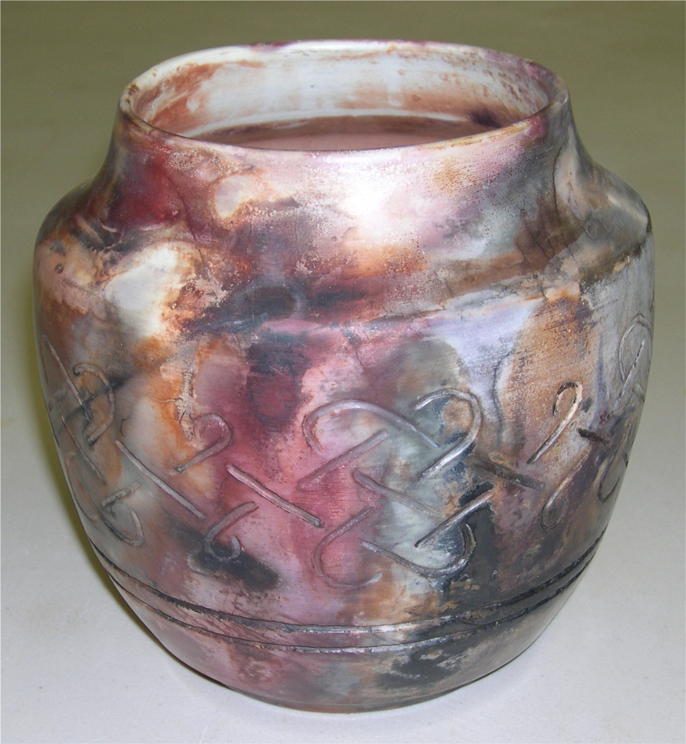 pit fired vase